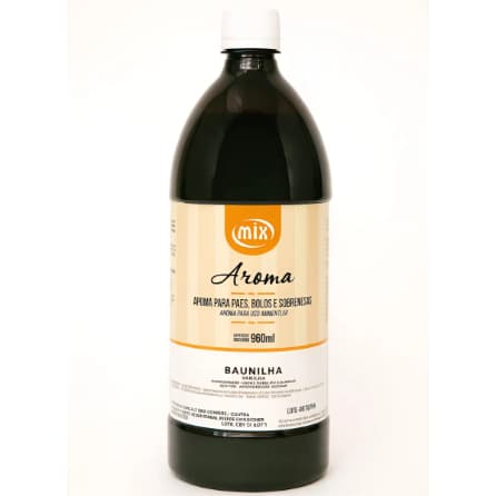 Essência De Baunilha Profissional Mix 960ml Para Bolos E Doces