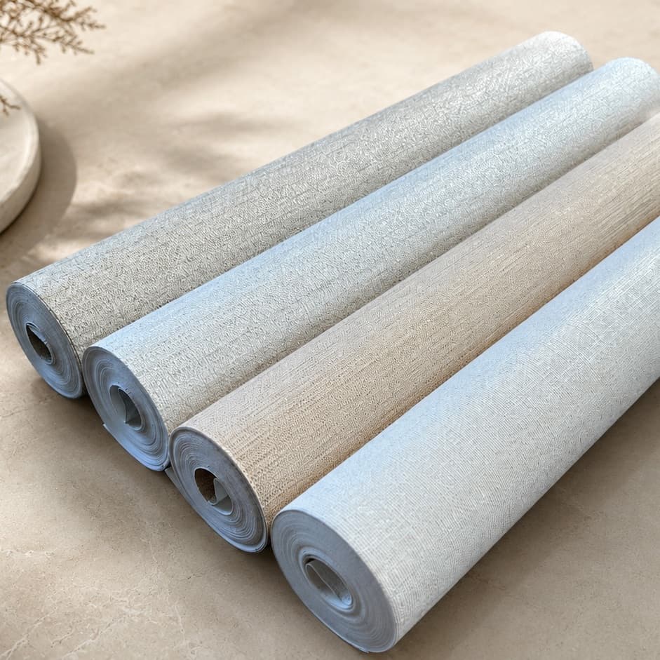Papel de Parede Importado Alto Relevo Neutro - Rolo 10 metros de comprimento x 53cm de largura  - Cola Inclusa