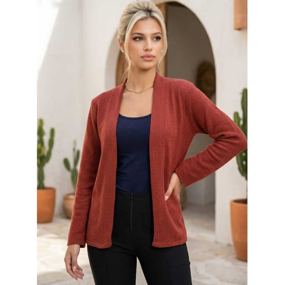Casaco Femenino Cardigan Fang de Tricô