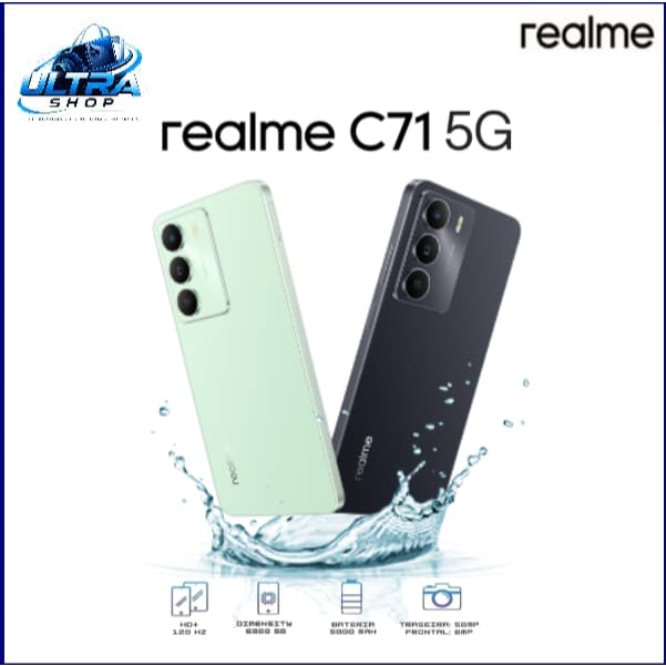 Smartphone Realme C71 5G RMX5303 128/256GB de Armazenamento 6/8GB RAM Dual SIM NFC