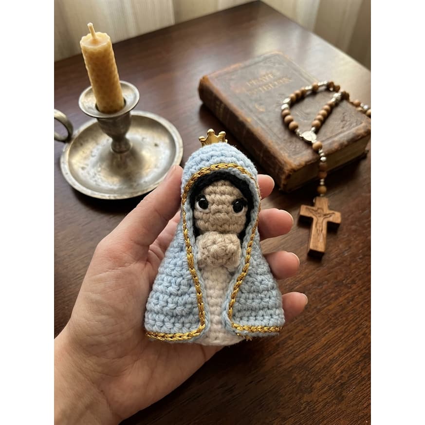 Kit Lembracinha Mini Nossa Senhora Amigurumi Croche  Casamento Batizado Aniversario