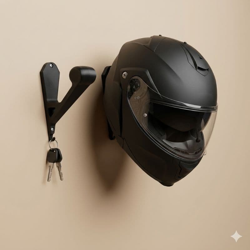 Gancho Pendurador De Capacete E Acessórios Super Resistente | Proteção Contra Riscos e Quedas Em Casa.