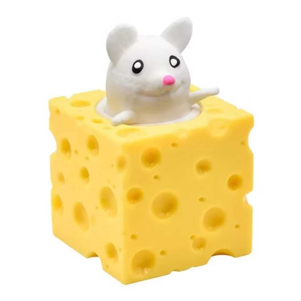 Brinquedos De Rato Com Queijo Squishy Toys Funny Rat Cup Squeeze for Kids Stress Reliever DGE
