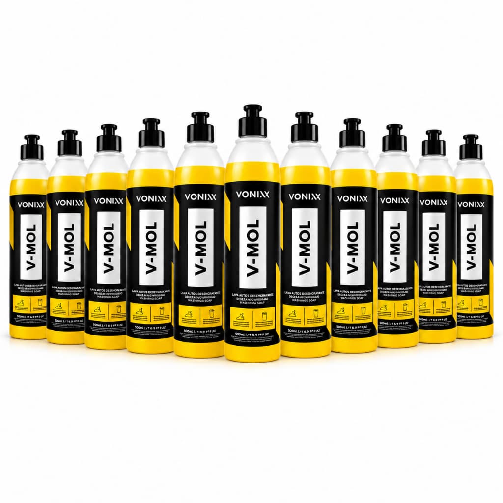 KIT 12 Shampoo Automotivo Limpeza Pesada Barro V-mol Vonixx 500ml