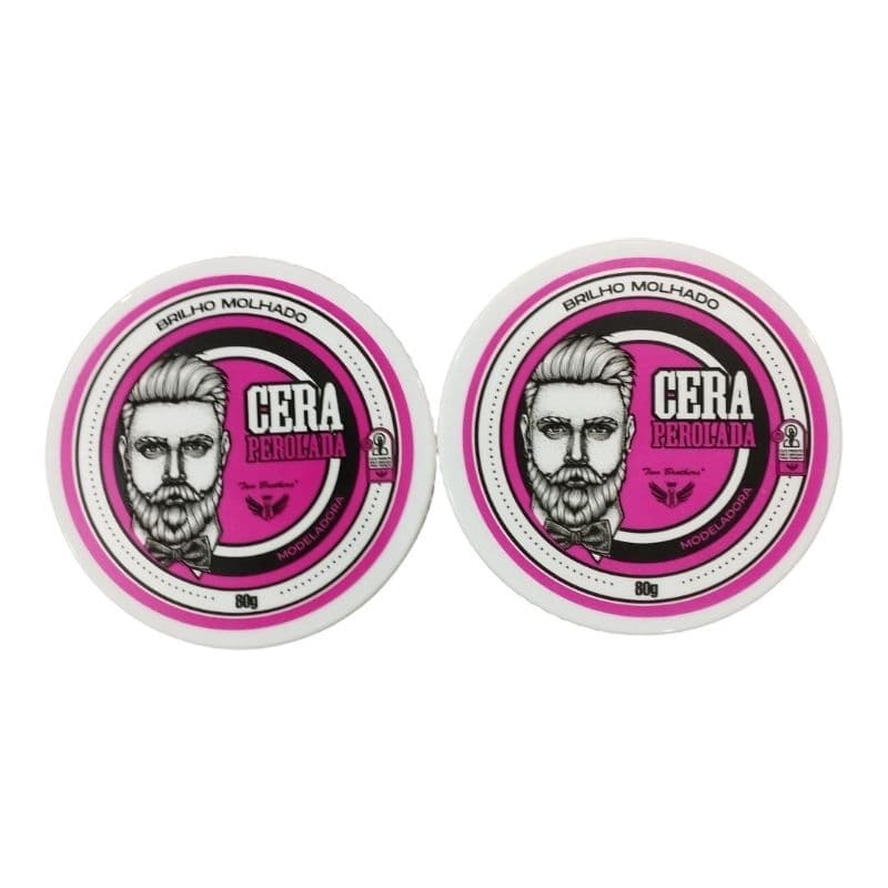 2 Cera Perolada 80g g Para Modelar E Fixar Cabelo Brothers Profissional