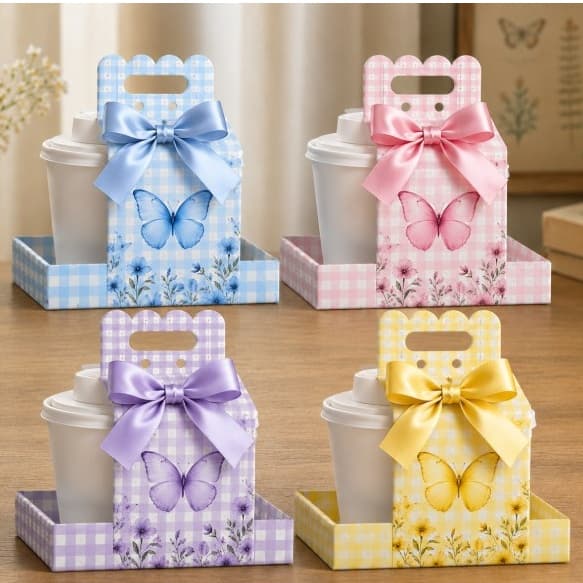 Caixa Kit Cineminha Luxo Personalizada Festa Infantil  BORBOLETA