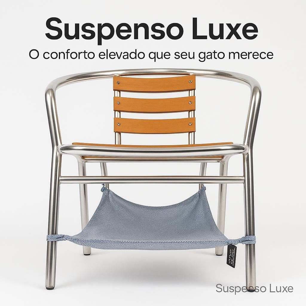 Cama Rede Gato Suspensa Confortável Tecido Algodão Estampas