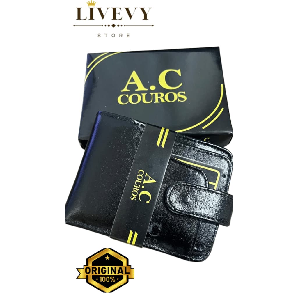 Carteira Masculina de Couro Com Fecho Reforçado Carteira Luxo