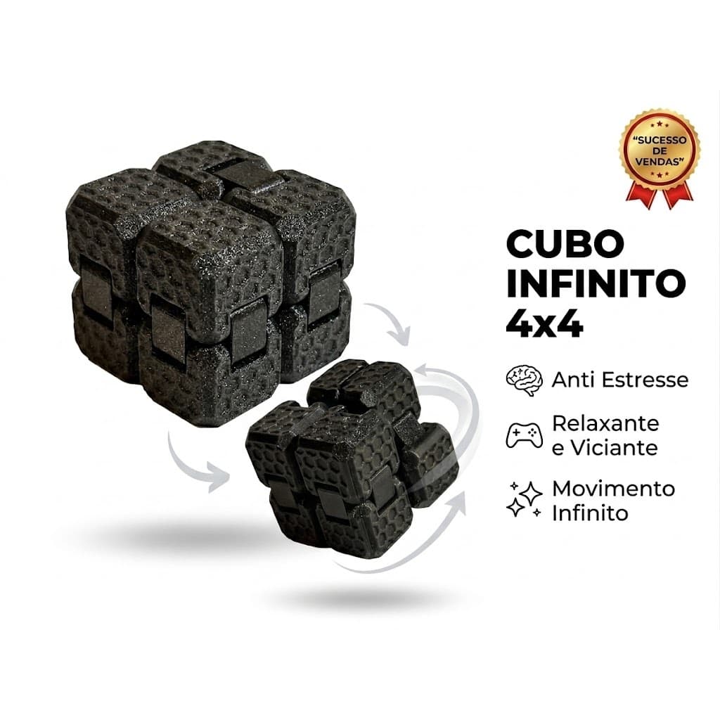 Brinquedo Cubo Magico Infinito Fidget Antietresse E Ansiedade Diversas Cores