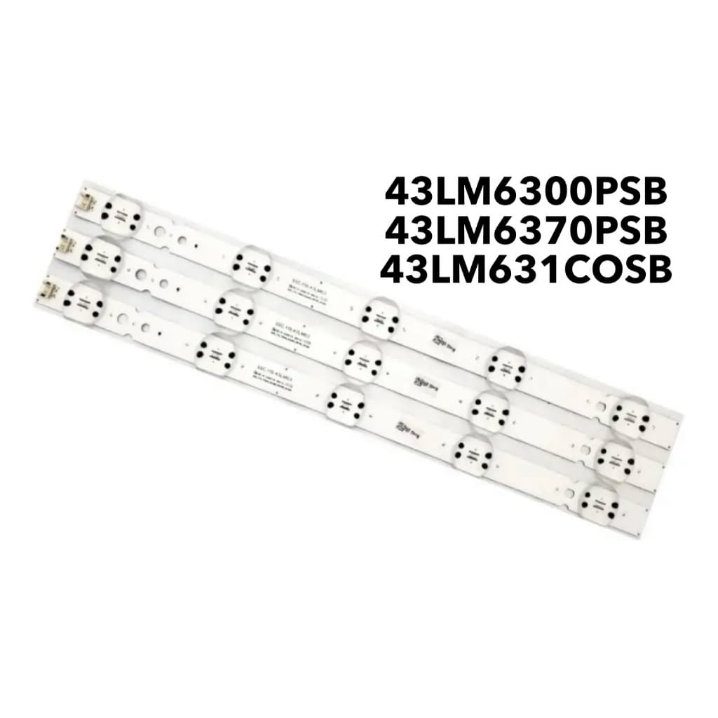 Kit 3 Barras Led Tv 43LM6300PSB  43LM6370PSB  43LM631COSB  ( Original )