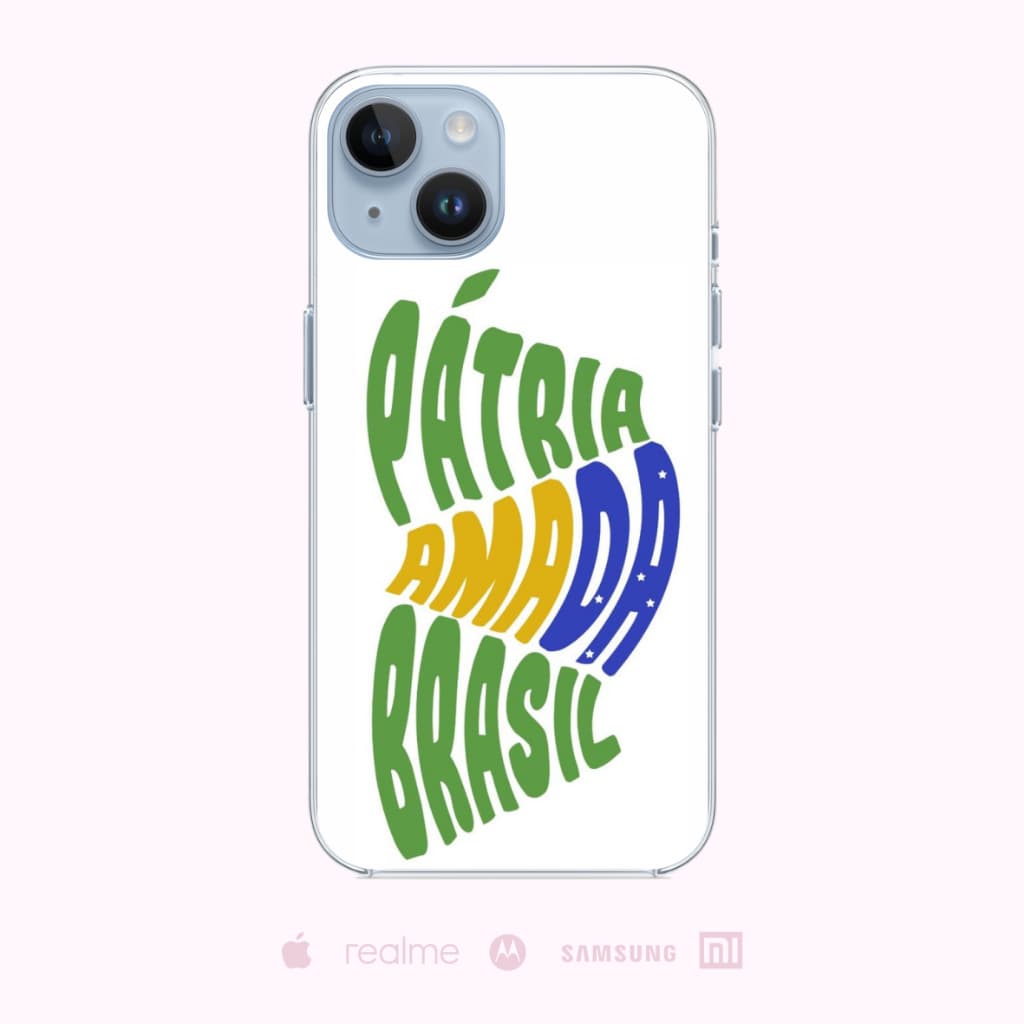 Capinha Celular Personalizada Pátria Amada Brasil Seleção Futebol 2026