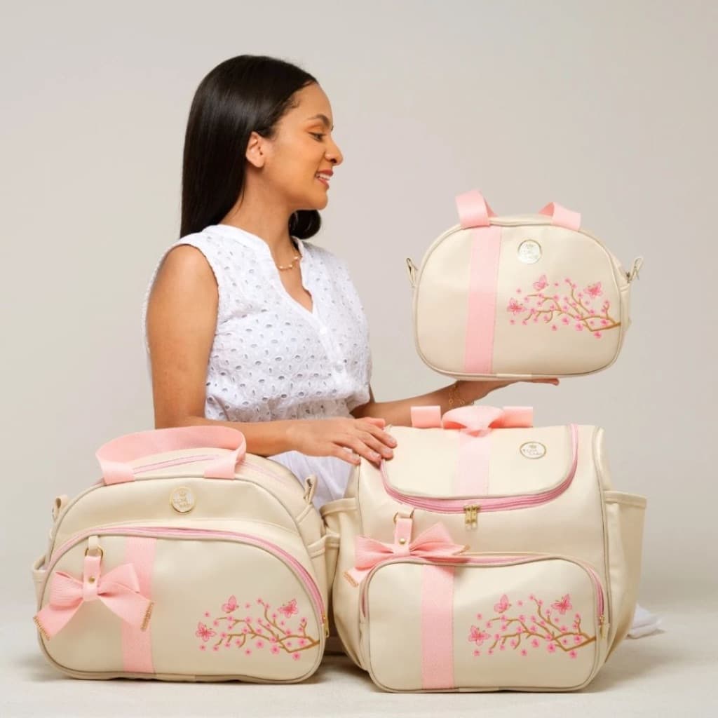 Bolsa Maternidade Menina Jardim Encantado Borboleta Kit Bolsa Maternidade Luxo
