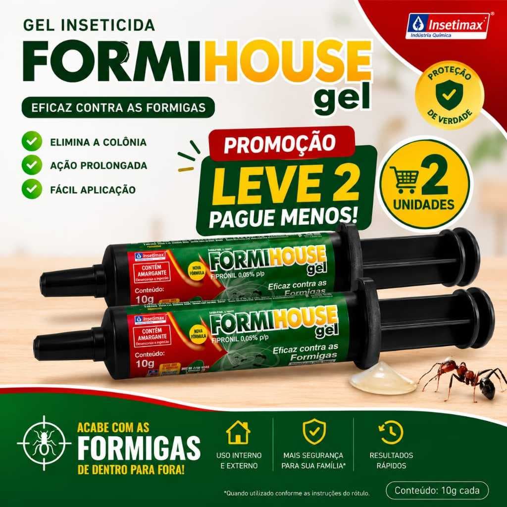 FORMIGAS NUNCA MAIS - FORMIHOUSE EM GEL 2 UNIDADES