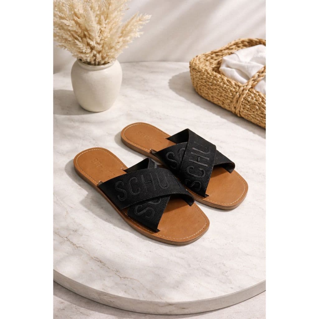Sandalia Feminina Rasteirinha Flat X Trama Bordado Casual Estilosa Promocao