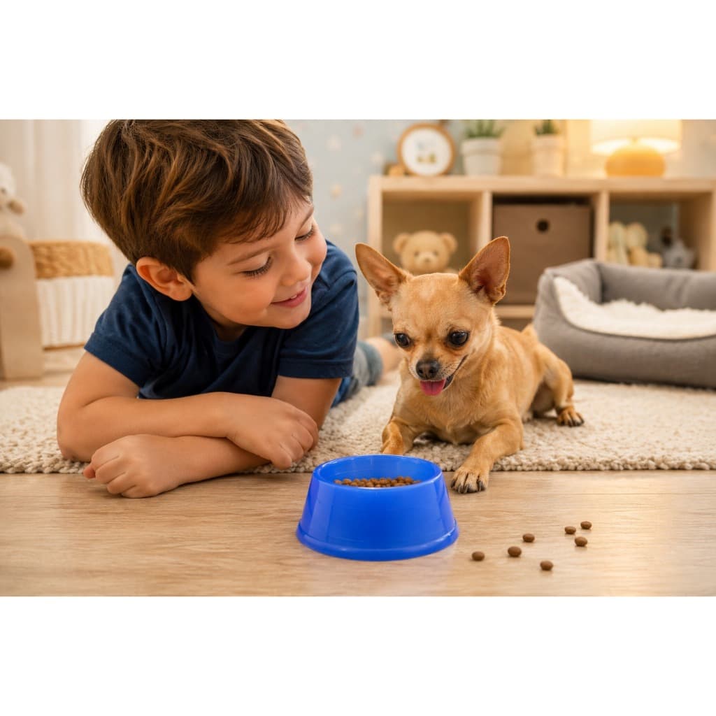 Comedouro ou Bebedouro Azul para Cachorro tamanho P - 300ml - Lilopety