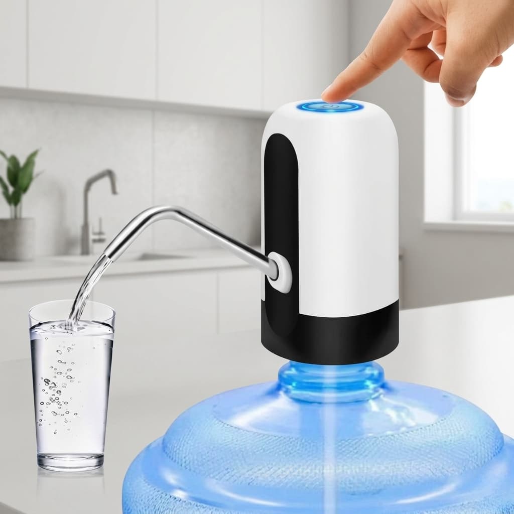 Bomba Eletrica Universal Recarregavel Dispenser Automatico Galão Garrafa de Agua Portatil Silencioso