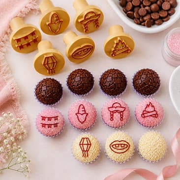 Kit Mini Carimbo para Doces Brigadeiro Festa Junina Arraiá 2 2026