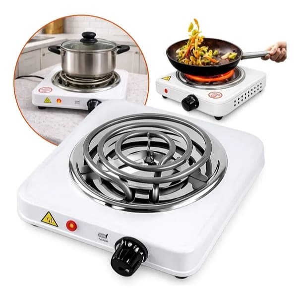 Fogão Elétrico 1 Boca 1000w Portátil Fogareiro Camping Mesa
