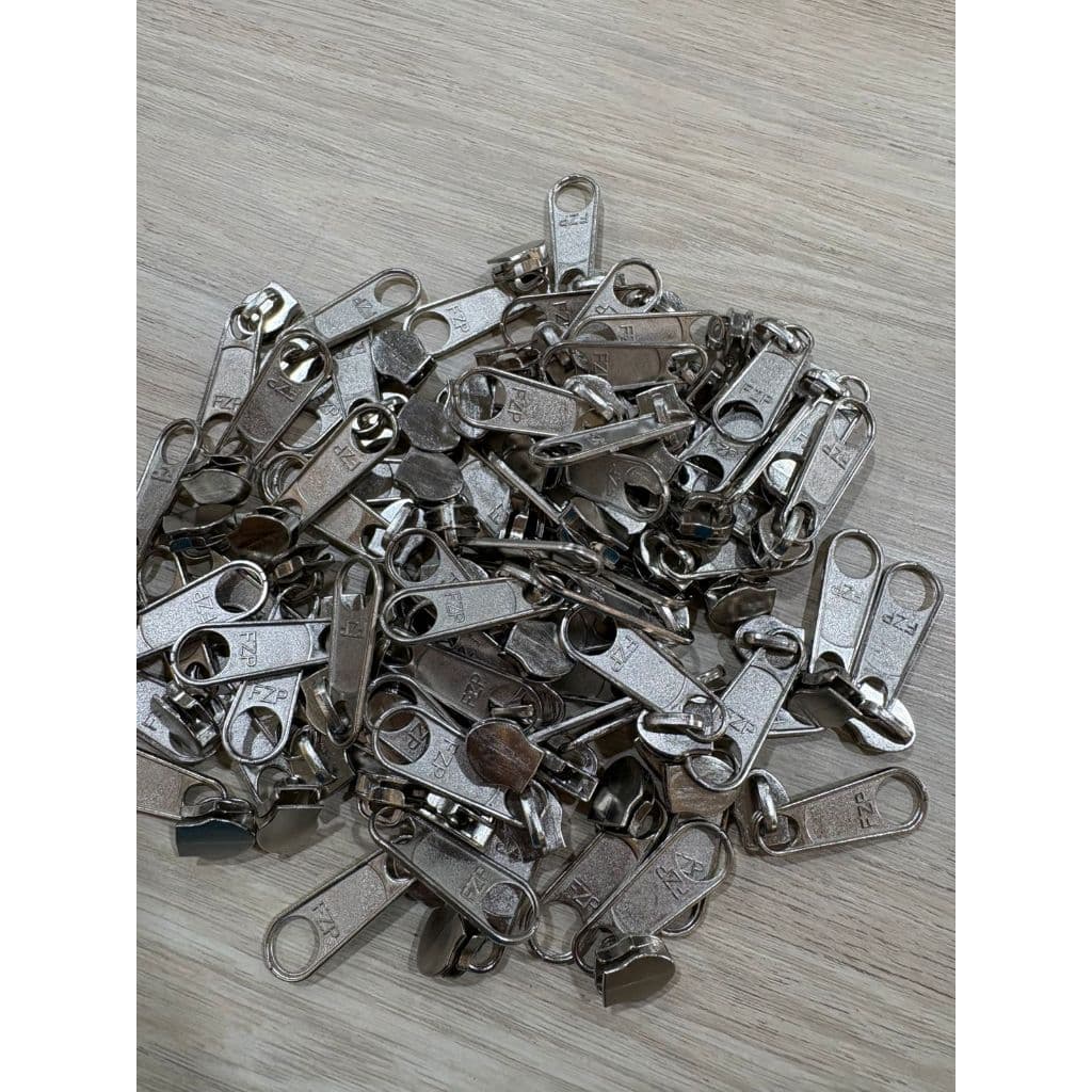 Cursor Nº 8 Para Zíper Nylon Grosso com 100 unidades, Zinco para Bolsa, Carrinho e Mochila, FZP