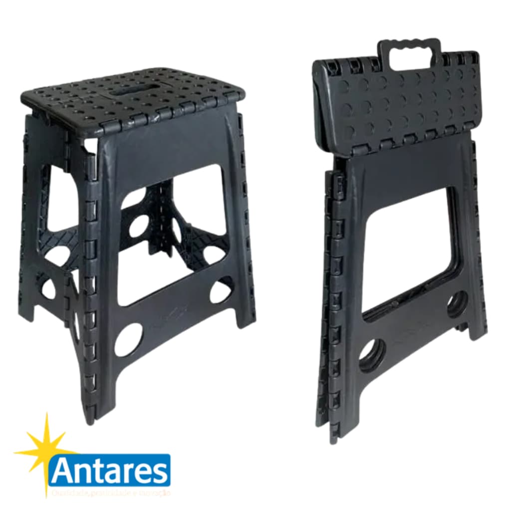 BANQUETA DOBRÁVEL ANTARES – LEVE, RESISTENTE E COMPACTA | SUPORTA ATÉ 80KG VIAGENS E AVENTURA