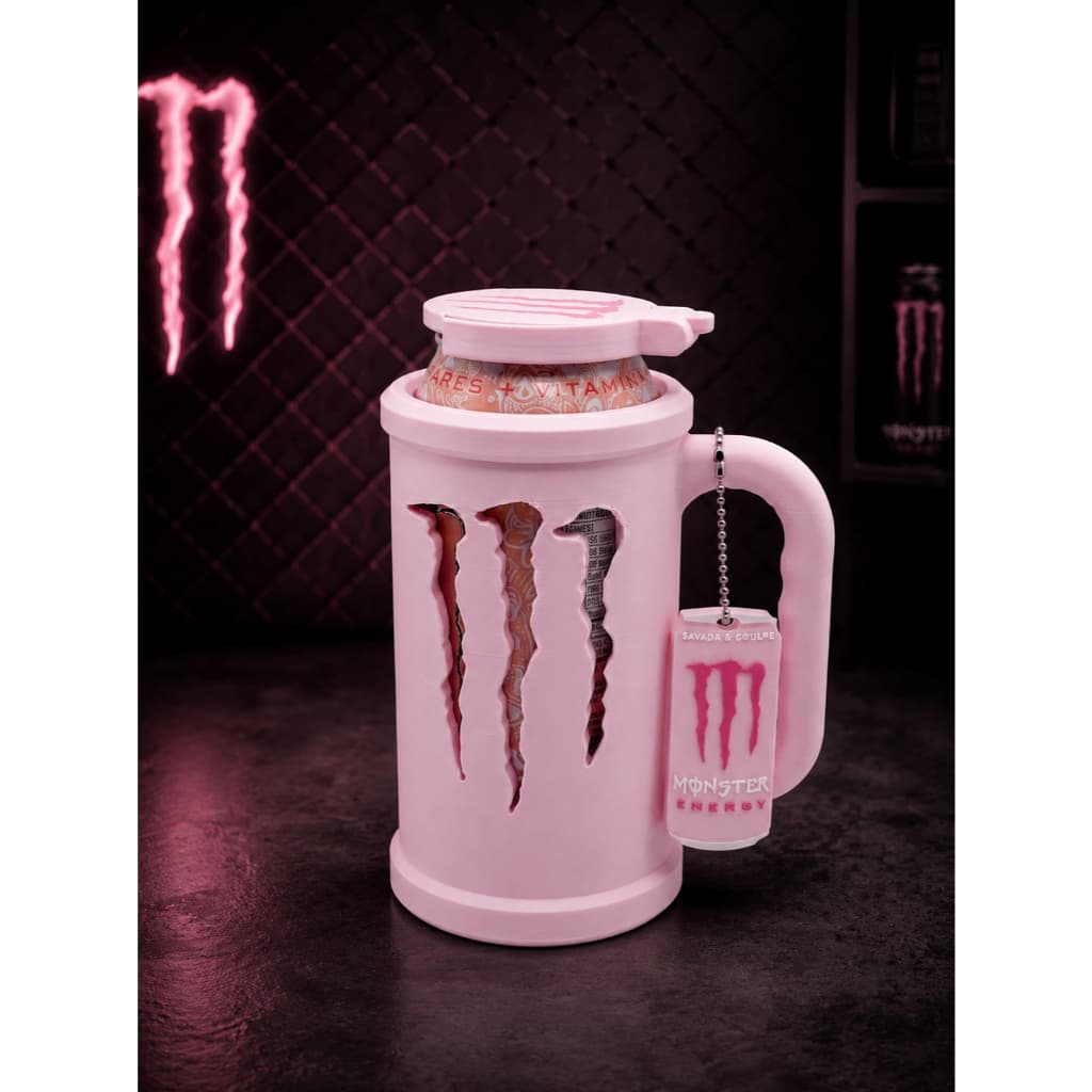 Kit Porta Lata Monster 473ml + Tampa e Abridor