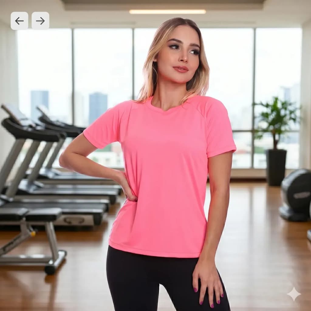 Camiseta Feminina Manga Curta Proteção Solar Gls