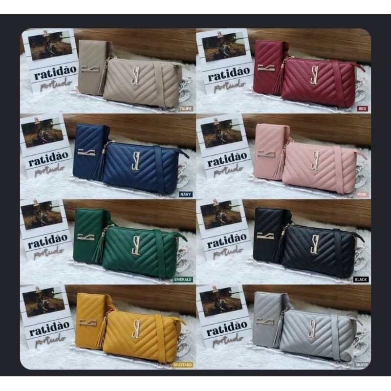 kit bolsas estilo e praticidade elegância + carteira