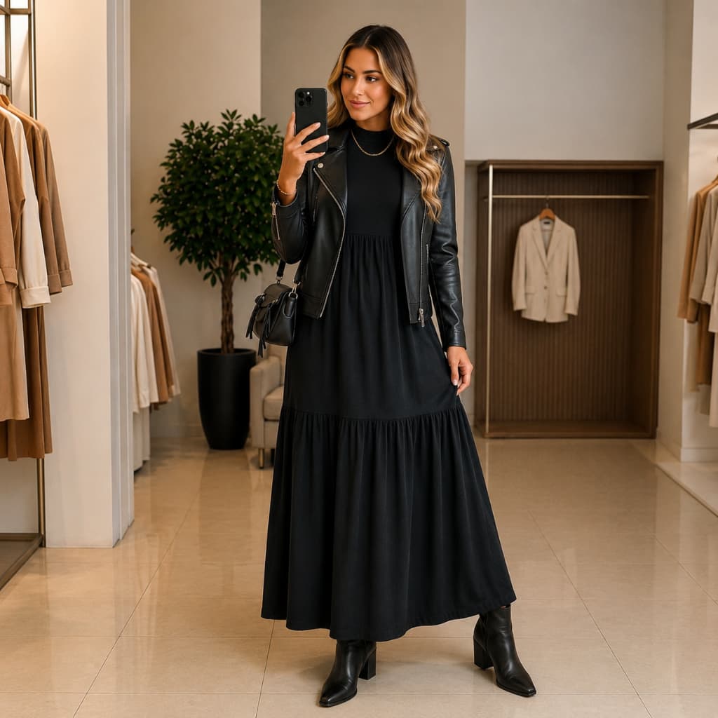 Vestido Feminino Longo Elegante Casual Malha Confortável Regata Verão Outono Inverno 2026 - 502