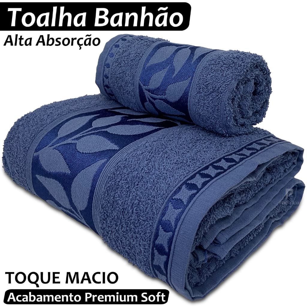 Toalha de Banho Banhão 100% Algodão – Grande e Alta Absorção – Aura Valletex | Kit 1 Banhão 1 Rosto