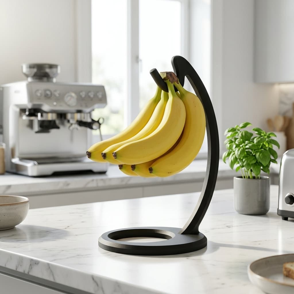 Suporte Gancho para Banana Cacho Frutas Design Moderno Mesa Bancada Cozinha Organização Resistente