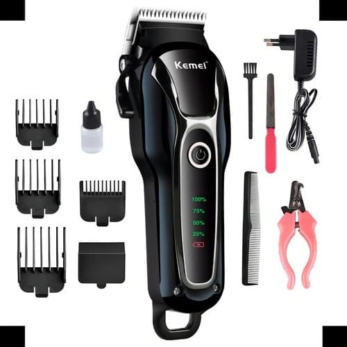 Máquina Para Tosar Cachorro Profissional Pet De Corte Cabelo kemei km 1991 Aparador de pelos de Cachorro