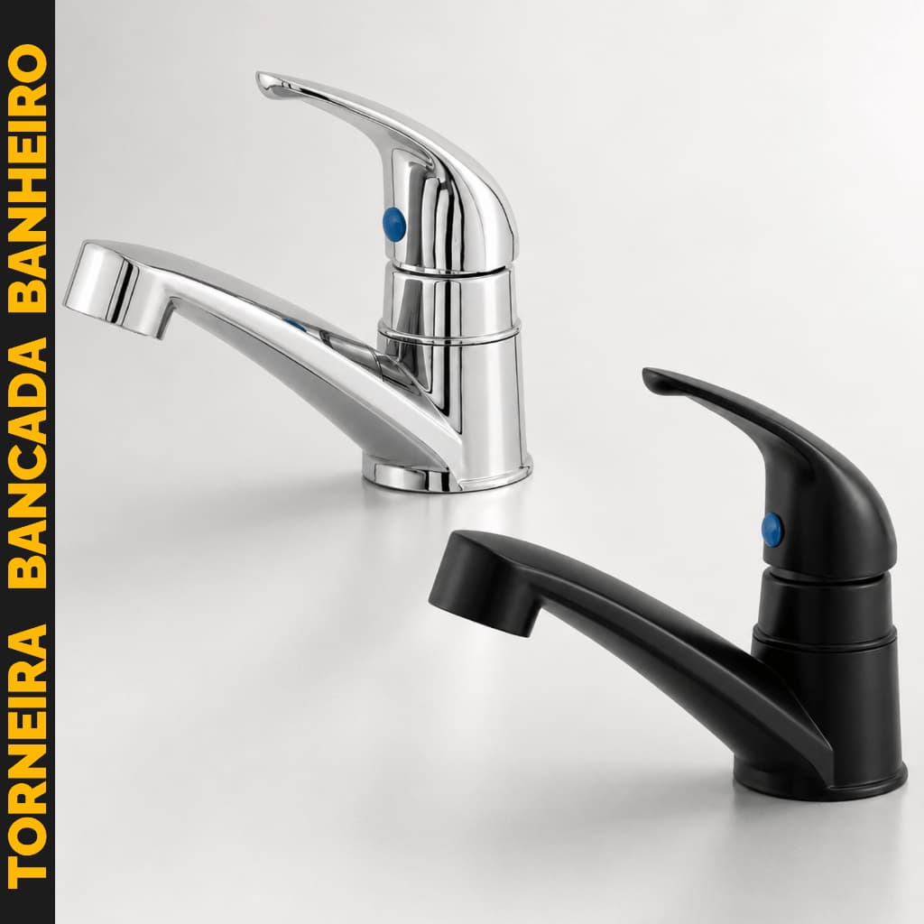 Torneira Para Bancada Banheiro Lavatório Moderna Premium Resistente ABS