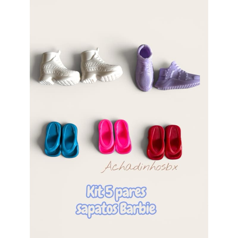 Lote sandalias boneca 30cm  acessórios KIT 42 sapato para boneca sandalia miniaturas boneca