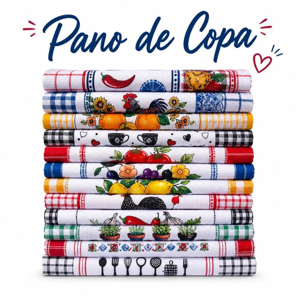 Kit de Pano de Copa Estampados Rotativos..