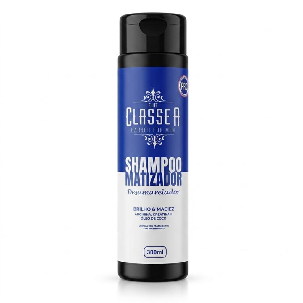 Shampoo Matizador Desamarelador Classe A 300ml Cabelos Brancos Grisalhos