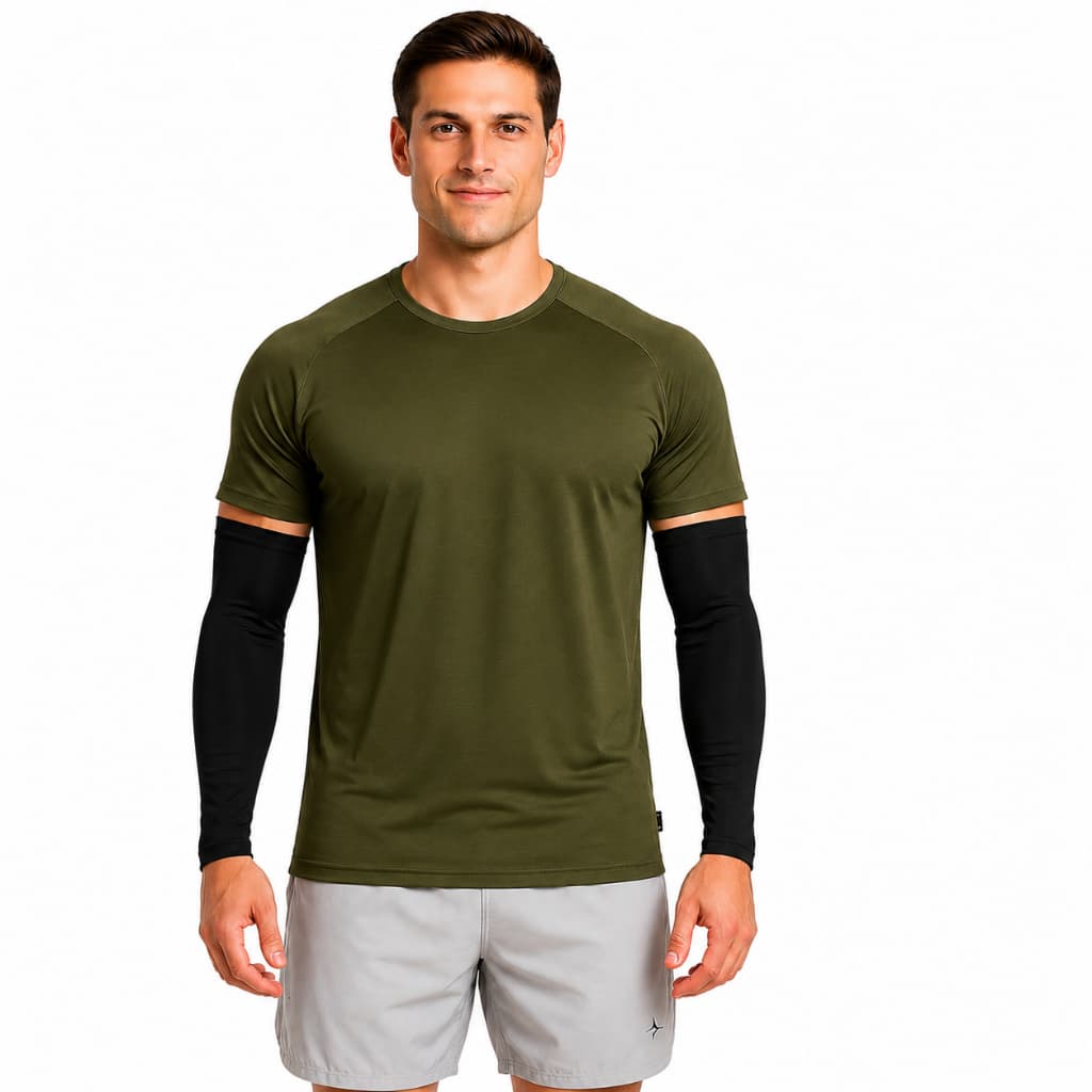 Camisa KIT Dry Fit + Manguito UV Proteção Solar