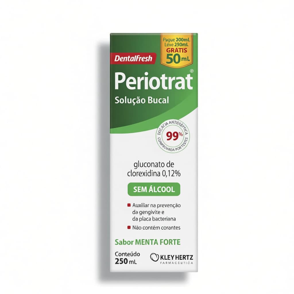 Periotrat Enxaguante Bucal Menta Forte Sem Alcool 250ml