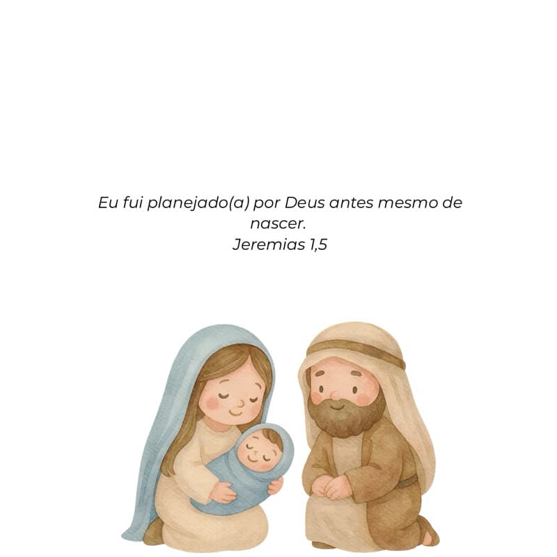 Kit 30 Cartões Afirmações Bíblicas Infantil Identidade em Deus - Flashcards Cristão Menino Menina Aquarela