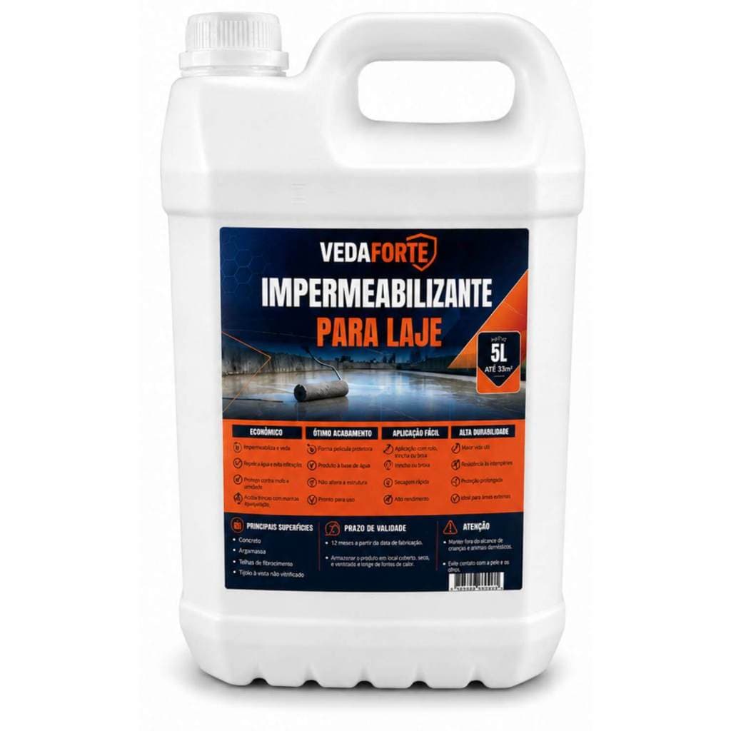 Impermeabilizante Para Laje Proteção Contra Infiltração 5L