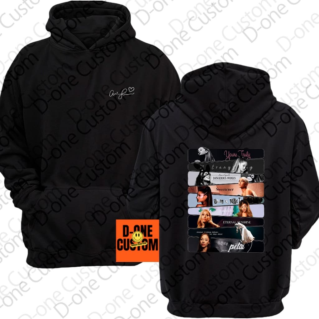 Moletom Blusa De Frio Ariana Grande Assinatura Petal Albuns Colorido Diva Pop Fãs Arianators Turne