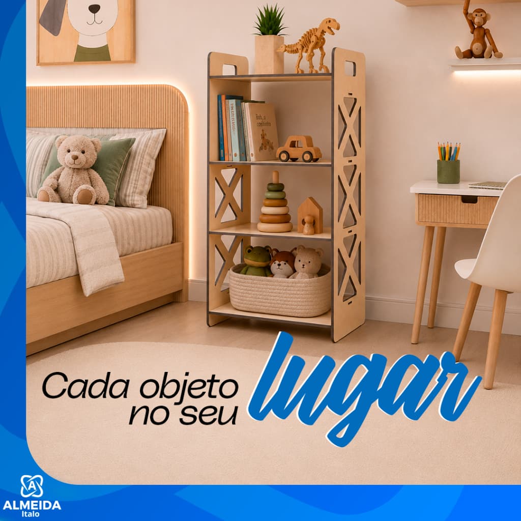 Estante Organizadora Prateleiras Criado MultiUso 60x40x30