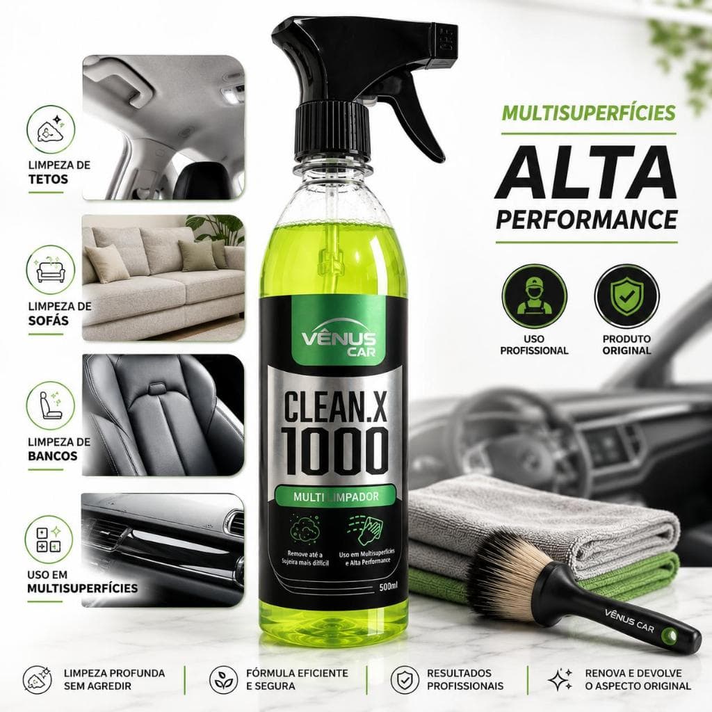 Limpa Estofado Spray Multiuso Perfumado Uso Residencial e Automotivo 500ML Bancos Carpetes