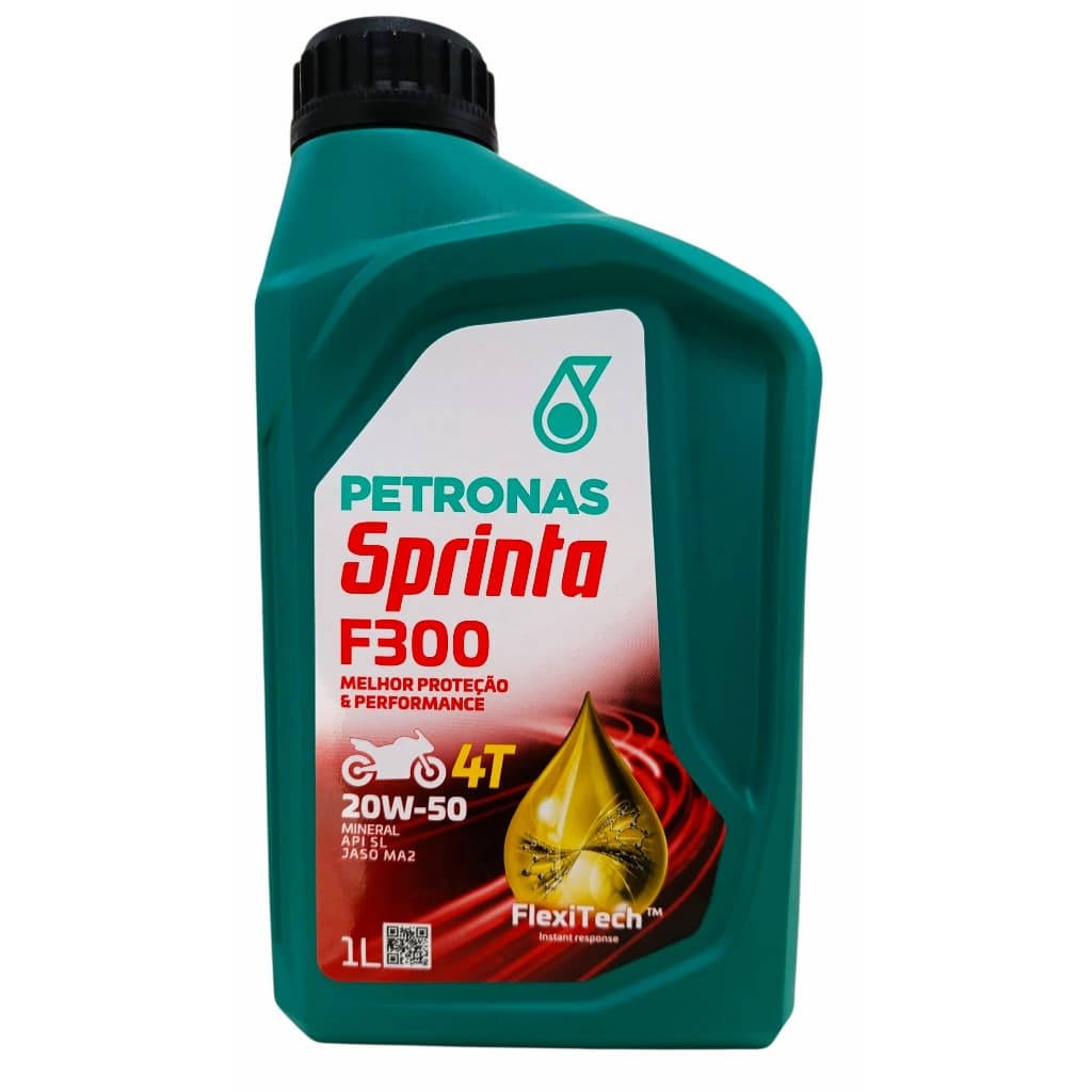 Óleo Moto Petronas Sprinta F300 20W50 4T 1L Original Alta Proteção Motor API SL JASO MA2
