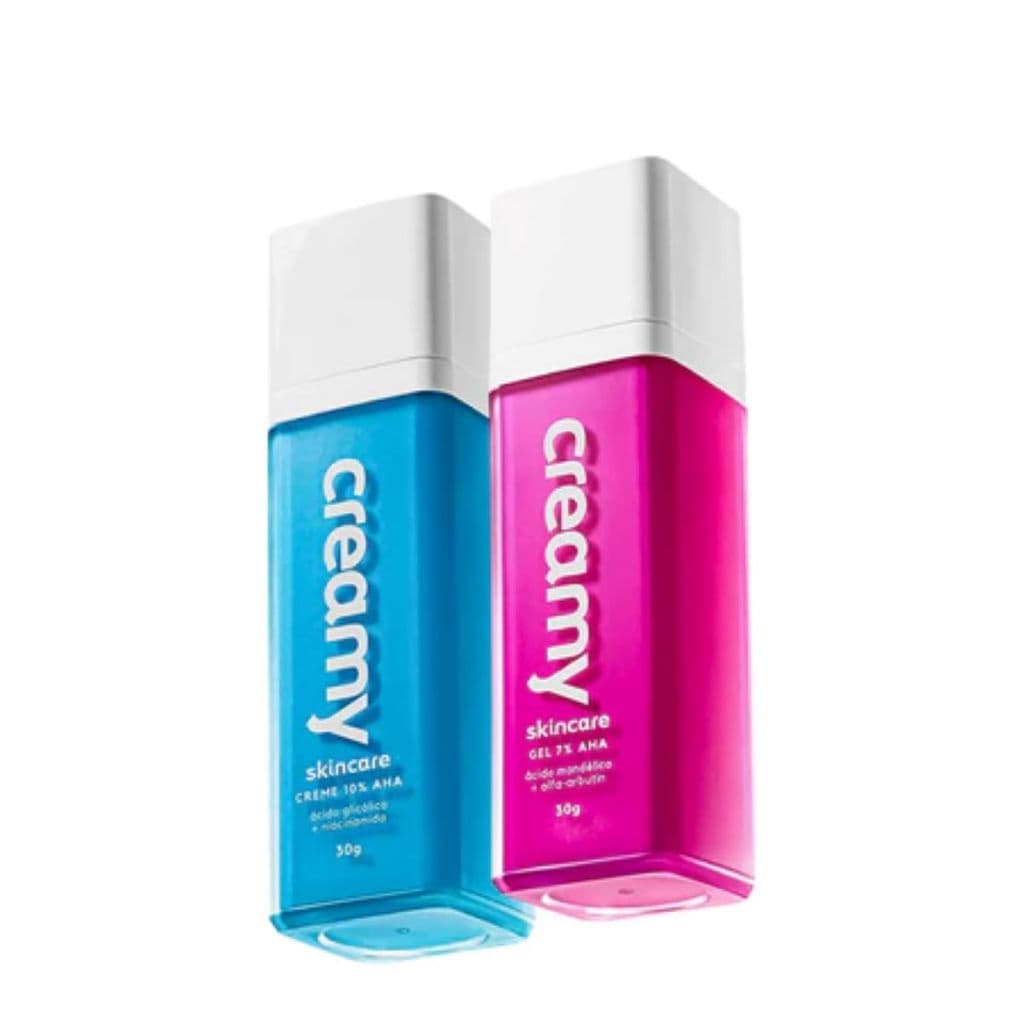 Kit Creamy Ácido Glicólico Redutor de Linhas e Ácido Mandélico Gel Antiacne (2 produtos)