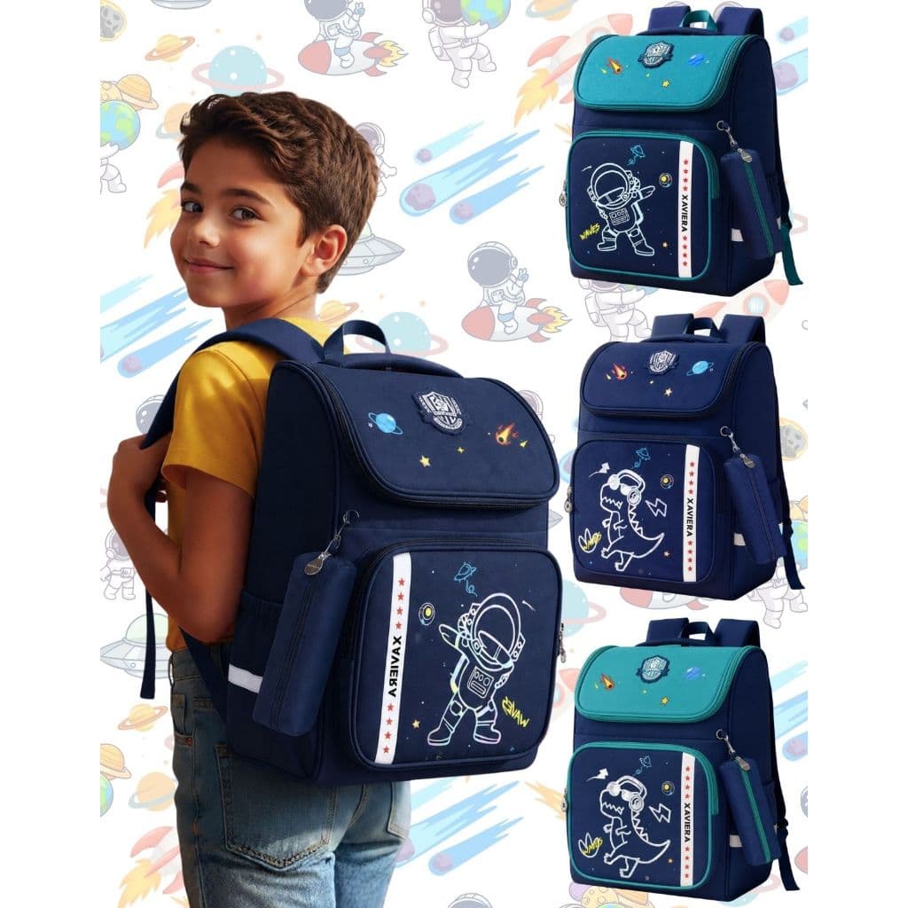 Mochila Escolar Masculina Grande Infantil Com Abertura Ampla