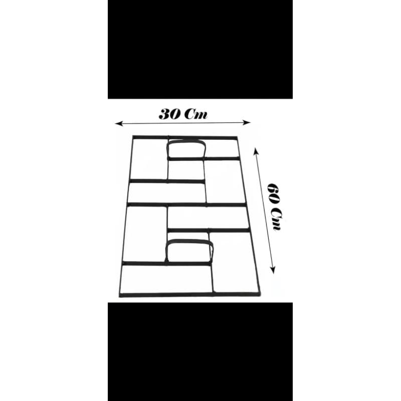 Forma para Marcação de Piso Intertravado 30x60 cm – Gabarito Metálico Reutilizável