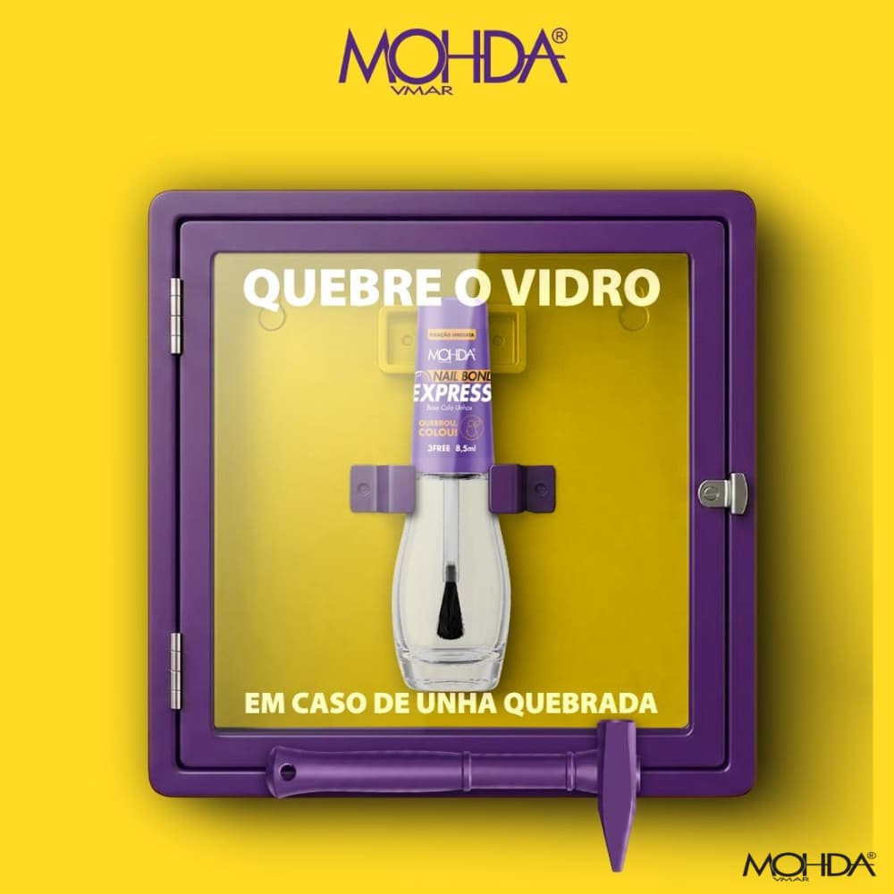 Base Cola Unha Mohda Nail Bond Express - Compatível com Esmaltação Unhas Naturais Dailus Anita Impala Colorama Risque