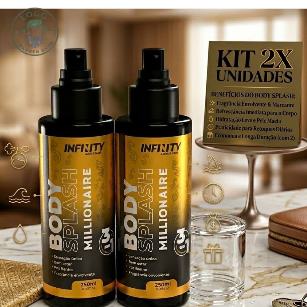 Kit 2x Body Splash Perfumado Millionaire + Hidratação Leve