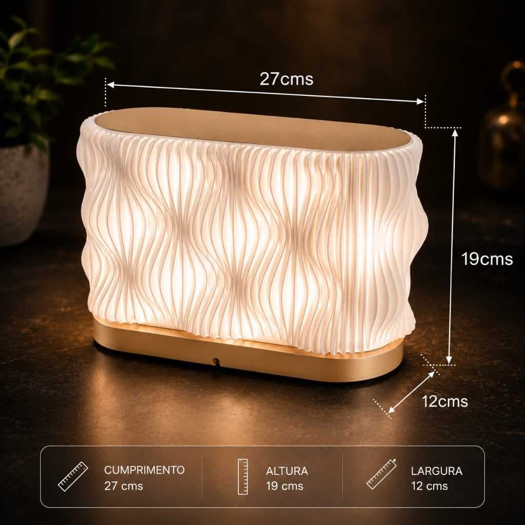 LUMINÁRIA FLUXA LED DESIGN ORGANICO DECORATIVA MODERNA LUZ QUENTE ABAJUR PREMIUM PARA SALA E QUARTO