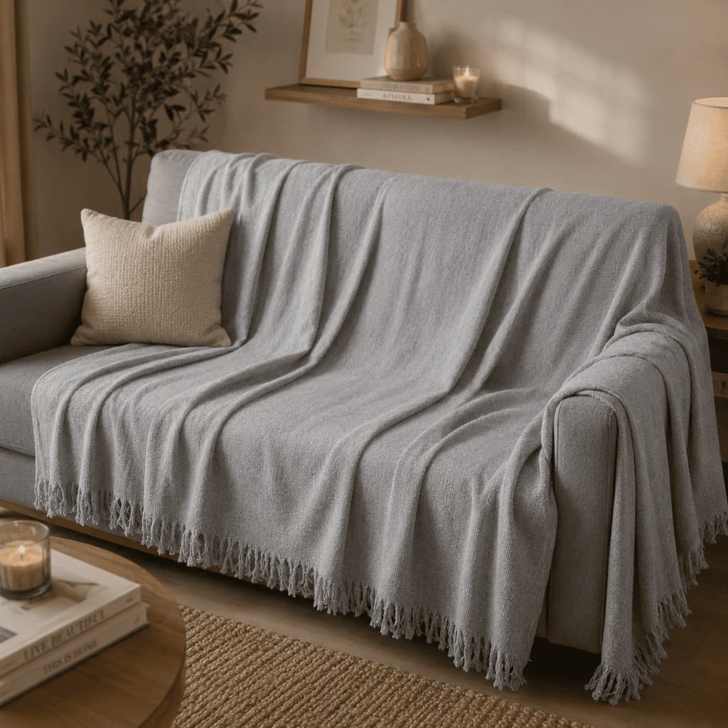Manta Para Sofa Poltrona E Cama Solteiro Decorativa Confortavel Higienica Protetora De Estofados E Pets Macia Lisa